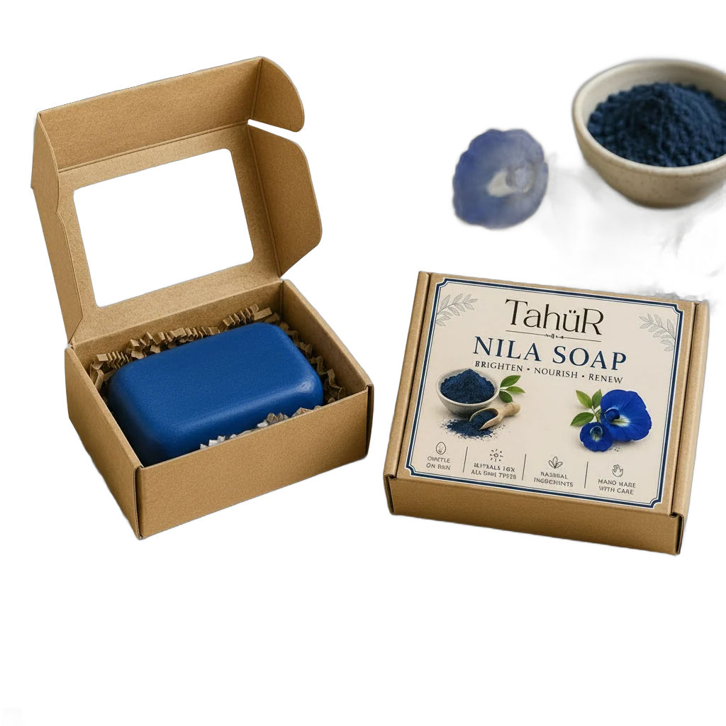 Blue Nila soap with pouch