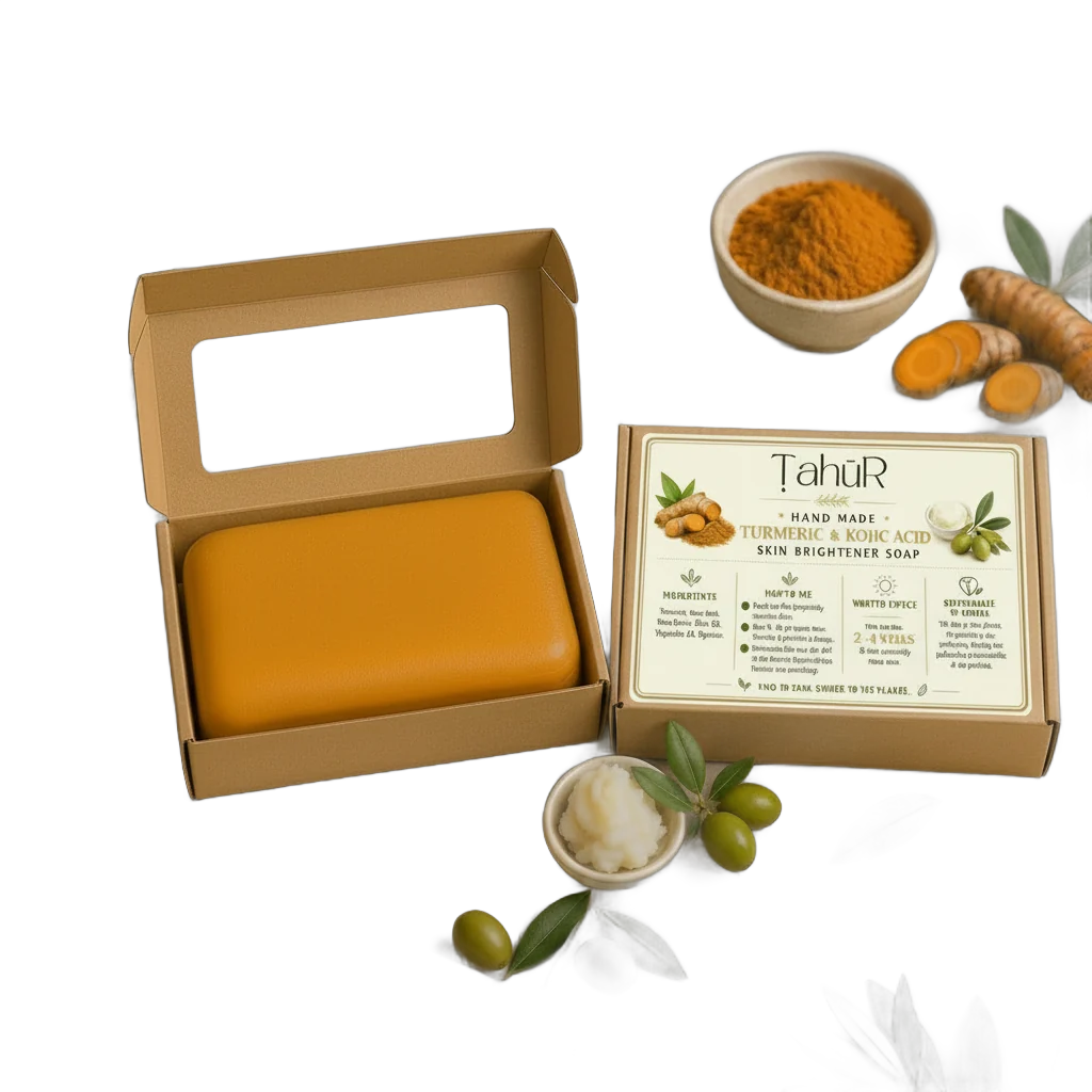 Turmeric and kojic acid soap with pouch